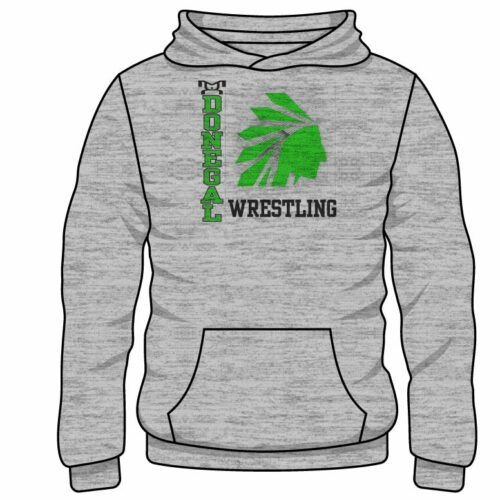 Donegal Custom Sublimated Decal Grey Hoodie