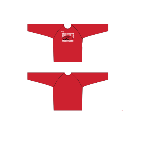 Bellefonte Wrestling Red Long Sleeve Dri Fit