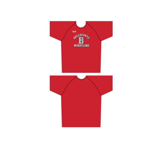 Bellefonte Wrestling Custom Red Dri-Fit T-Shirt