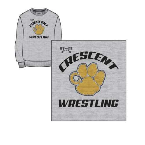 Crescent High School  Sublimated Grey Crewneck