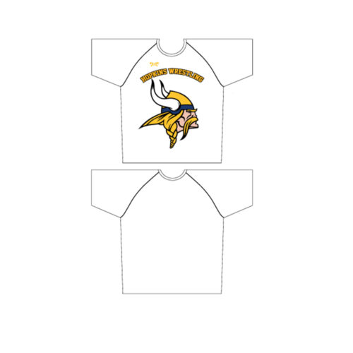 Hopkins Vikings Wrestling Sublimated White  Dri-Fit T-Shirt