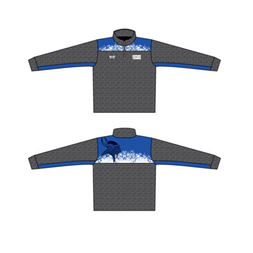 Hopkins Vikings Wrestling Custom Heathered Quarter Zip   (Heather fabric may vary in color & texture)