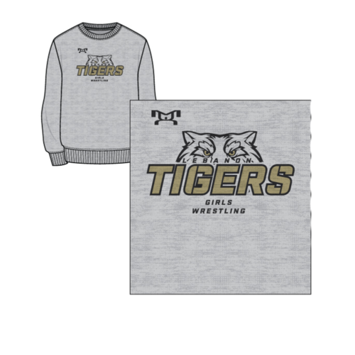 Lebanon Girls Wrestling  Sublimated Grey Crewneck