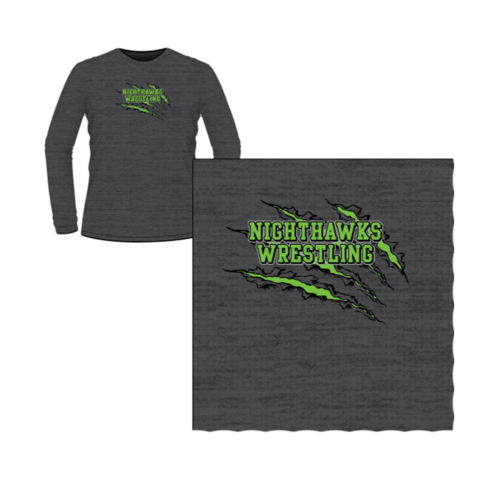 Nighthawks Wrestling Club Custom Heatpress Long Sleeve