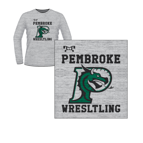Pembroke wrestling Custom Sublimated Decal Long Sleeve