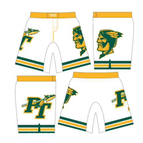 Penn Trafford Jr Wrestling Custom White Fight Short