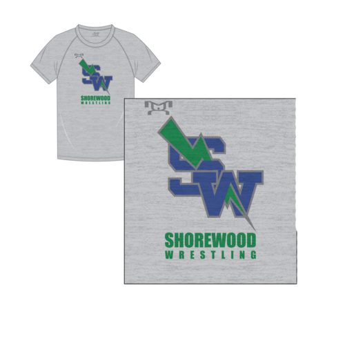 Shorewood Wrestling Sublimated Men Decal T-Shirt