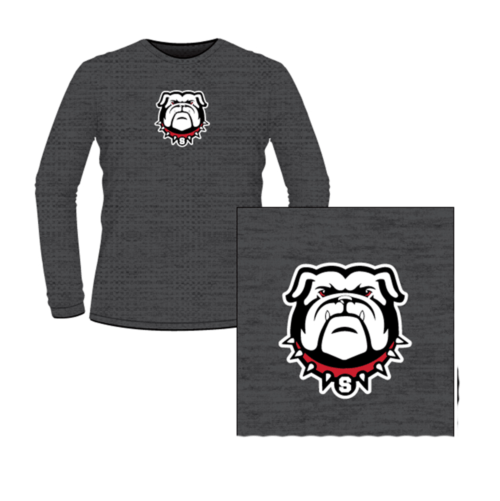 South Wrestling  Custom Long Sleeve Grey Heat Press T-Shirt