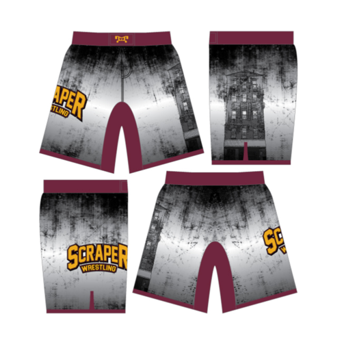 Steel Valley Scrapers Custom Grey  Fight Short
