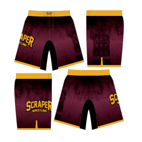 Steel Valley Scrapers Custom Maroon Fight Short