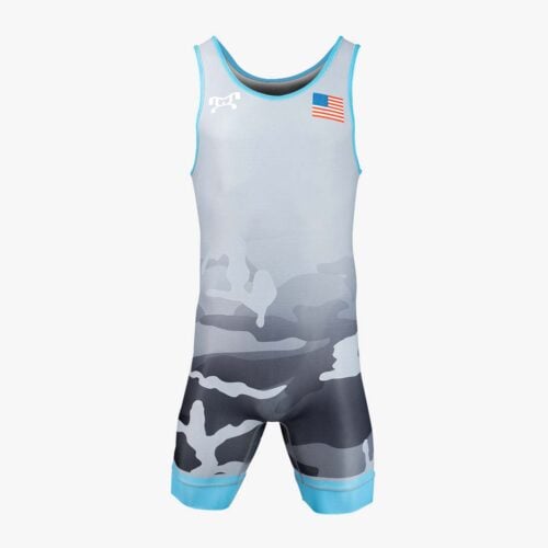 Vintage Camo Blue Men's Singlet