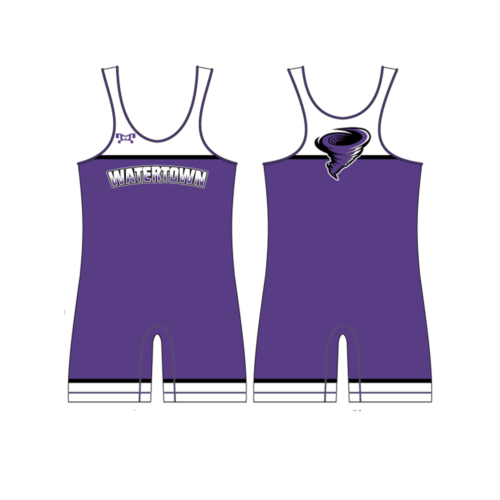 Watertown Wrestling Club Custom Purple Wrestling Singlet