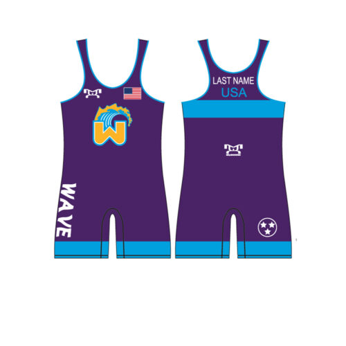 Wave Wrestling Men's Purple Singlet