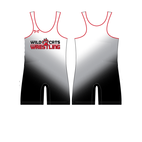 Wildcat Wrestling Club Men's White Custom Singlet