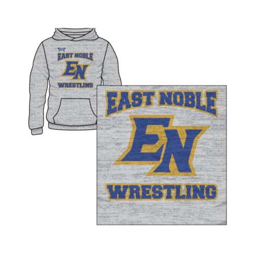 East Noble Custom Sublimated Decal Grey Hoodie