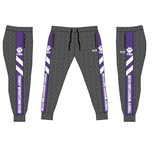 Terry Wrestling Club Custom Joggers  (Heather fabric may vary in color & texture)