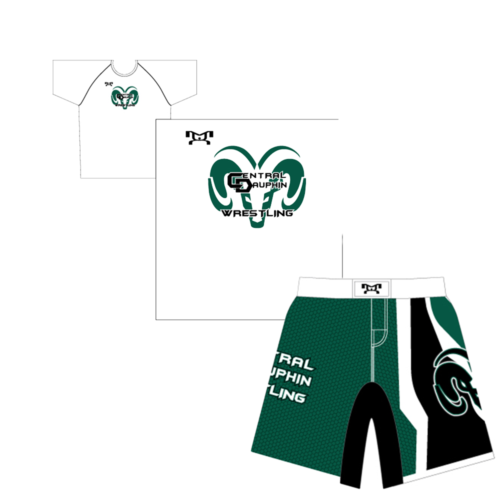 Central Dauphin White Dri Fit & Fight Shorts Combo
