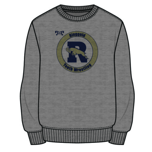 Ringgold Wrestling Sublimated Decal Grey Crewneck