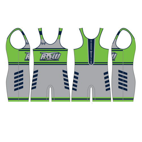 Ride Out Wrestling Club Men's Grey Stripe Singlet 2023