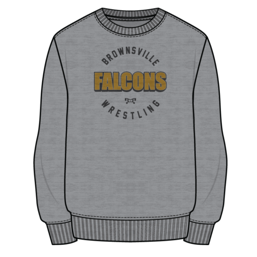 BROWNSVILLE AREA TEAM STORE  Sublimated Decal Grey Crewneck 2024