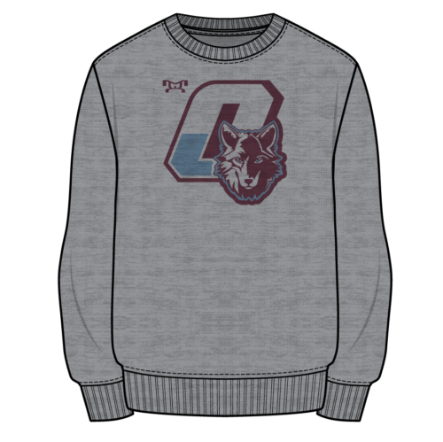Okemos Sublimated Decal Grey Crewneck 2024