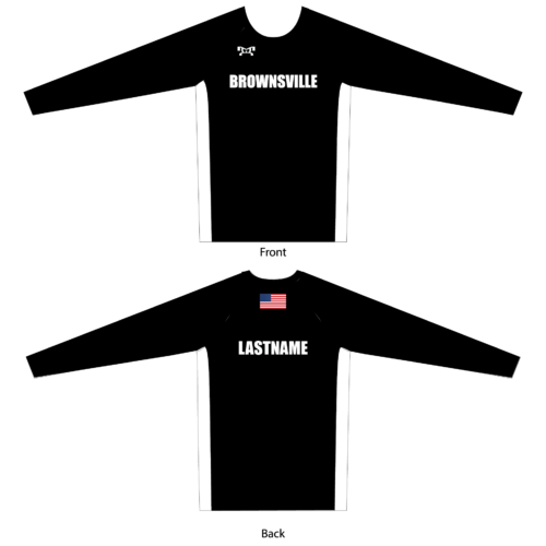 Brownsville Area Team Store Custom BLACK & WHITE Long Sleeve Compression Shirt