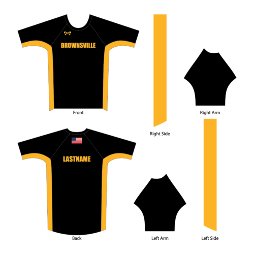 Brownsville Area Team Store BLACK WITH GOLD Compression Shirt 2023
