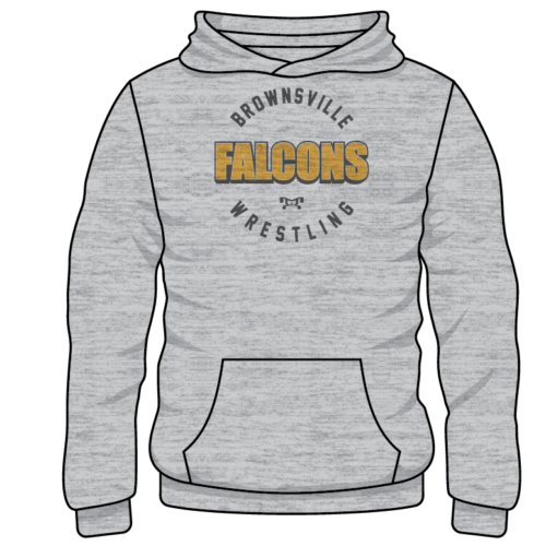 Brownsville Area Team Store Custom Sublimated Decal Grey Hoodie 2024