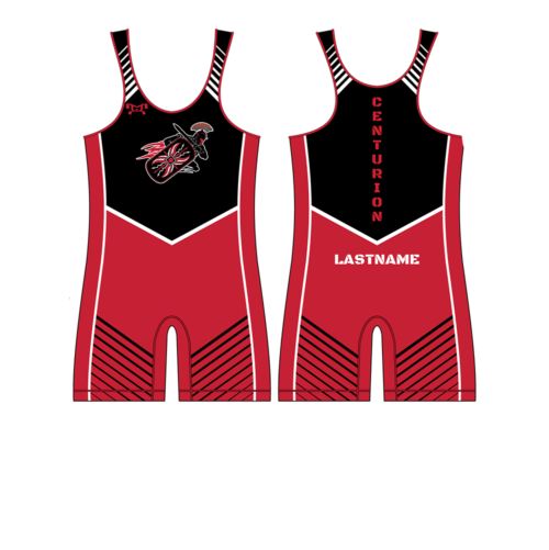 Centurion Wrestling Custom Red Singlet W Name