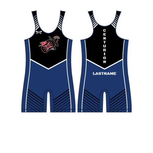 Centurion Wrestling Custom Blue Singlet W Name