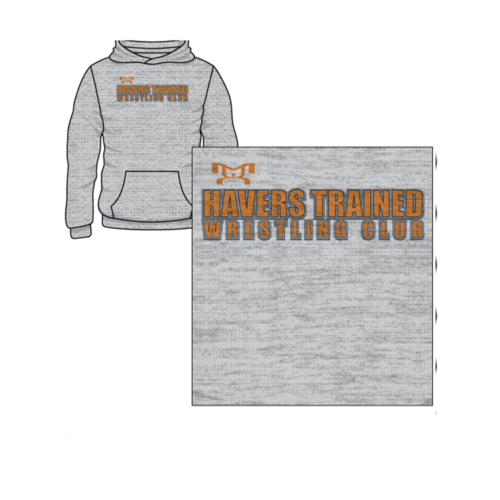 Havers Hammers Wrestling Club Sublimated Decal Grey Hoodie