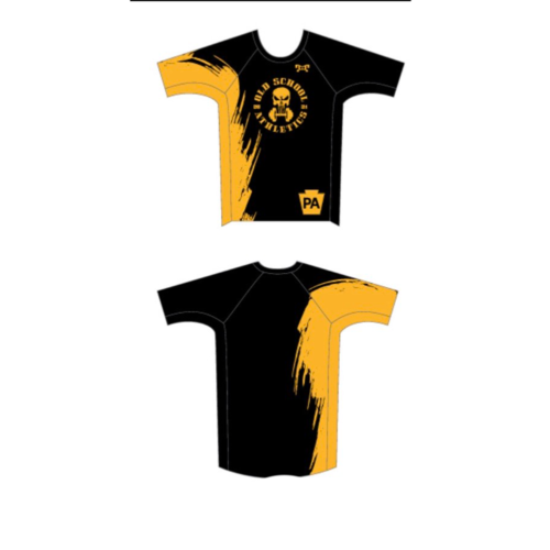 Old School Athletics Black & Gold Men's Compression Shirt