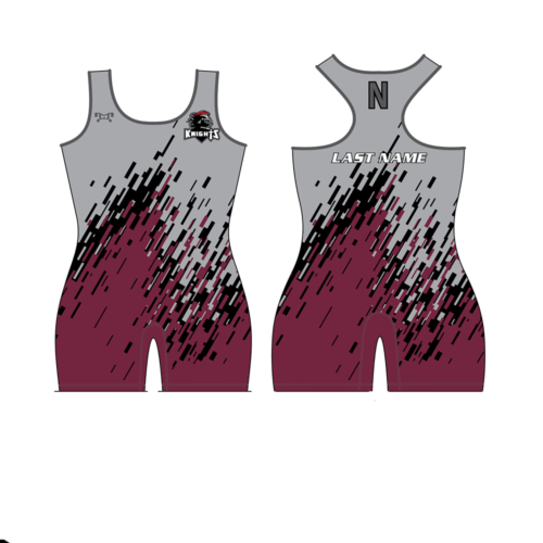 Northview Wrestling Club Women's Maroon Custom Singlet W Name