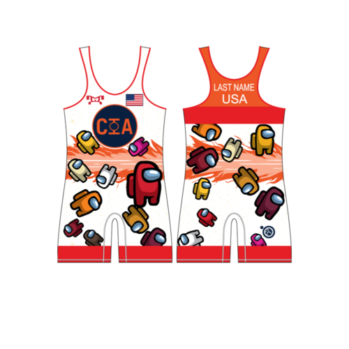 CIA Kinda Sus Red Custom Singlet