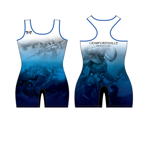 Crawfordsville Women's REQUIRED Blue Custom Singlet