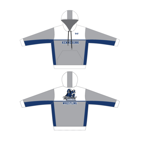 Kennebunk Wrestling Sublimated WhiteHoodie