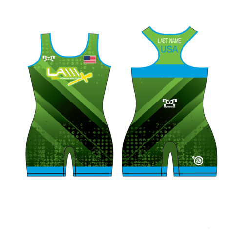 Lancaster Alliance Wrestling Women's  CUSTOM Blue Singlet