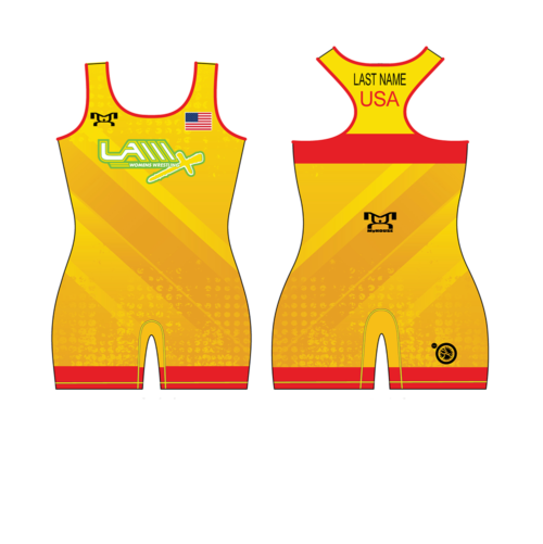 Lancaster Alliance Wrestling  Women's CUSTOM Red Singlet