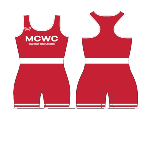 mill creek wrestling Women's Red Custom Singlet