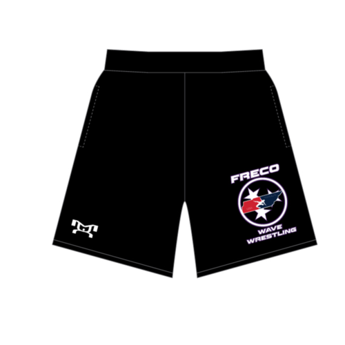 Wave Wrestling Custom Black Mesh Shorts