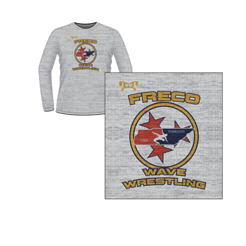 Wave Wrestling Custom Sublimated Freestyle Decal Long Sleeve
