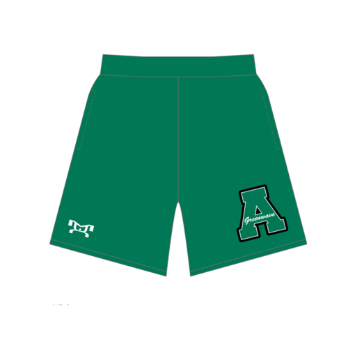 Ashbrook High School Custom Green Mesh Shorts