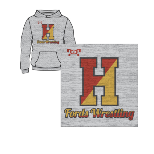 Haverford Custom Sublimated Decal Grey Hoodie
