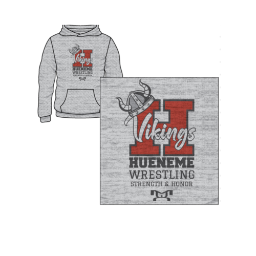 Hueneme High School Sublimated Decal Grey Hoodie
