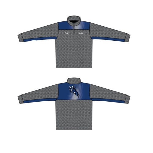 Kennebunk Wrestling Heathered Blue Quarter Zip  (Heathered fabric may vary in color & texture)