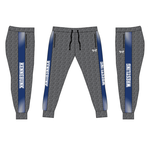 Kennebunk Wrestling Custom Blue Joggers  (Heathered fabric may vary in color & texture)