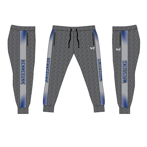 Kennebunk Wrestling Custom Grey Joggers  (Heathered fabric may vary in color & texture)