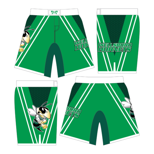 Wellsboro Hornets Custom Fight Shorts  2023 