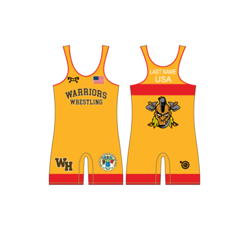 Warriors Wrestling Club Custom Red Singlet