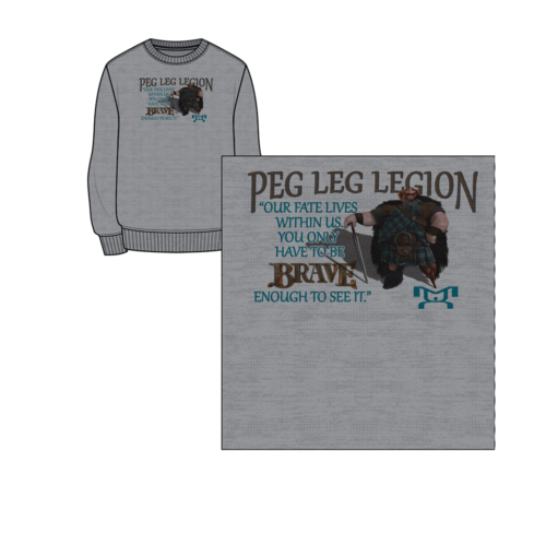 Peg Leg Legion Sublimated Grey Crewneck